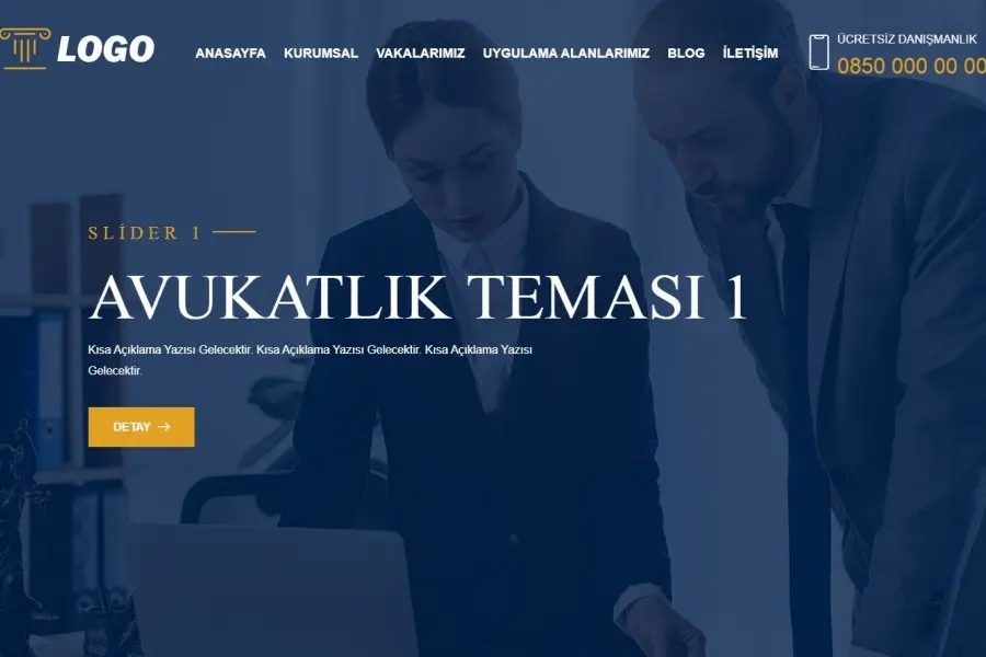 Avukatlık Hizmetleri Web Sayfası Paketi